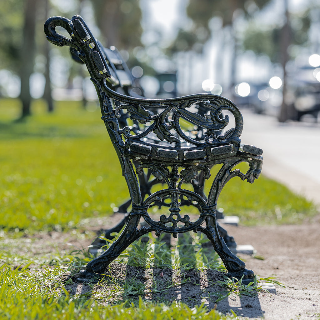 Wrought iron online bench